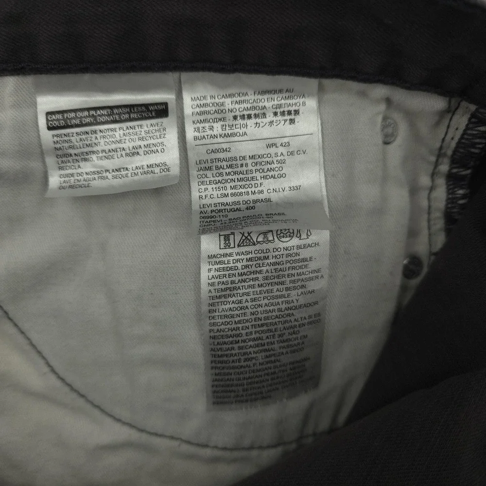 Levis 505 Jeans Mens 40x30 Gray Dark Wash Regular‎ Fit Straight Denim Casual